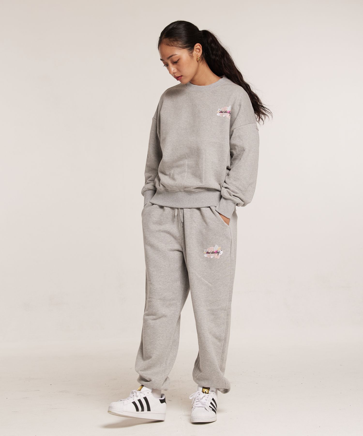 【初期】CREAM SODA Gray Nep Trousers MUSINSA | CREAM SODA LAB Good Vibes Jogger Pants Gray Pink