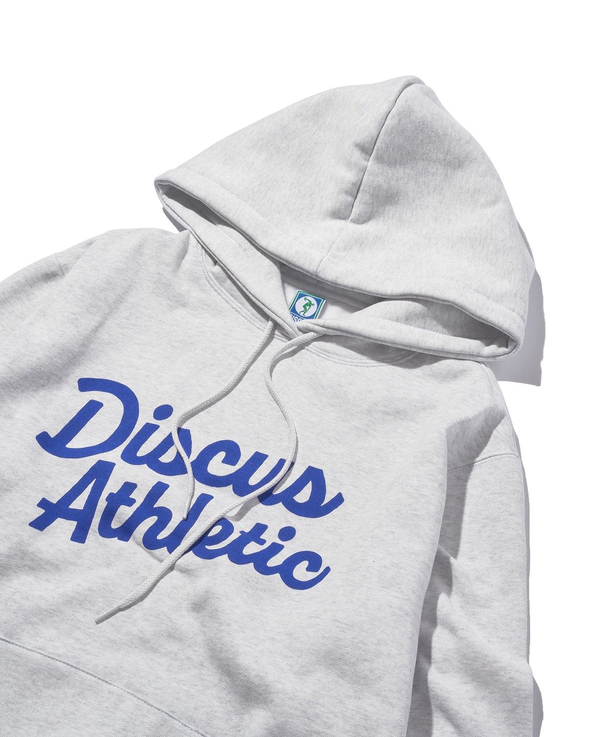 디스커스 애슬레틱(DISCUS ATHLETIC) 기모 레귤러 핏 컬시브 후디 멜란지 그레이