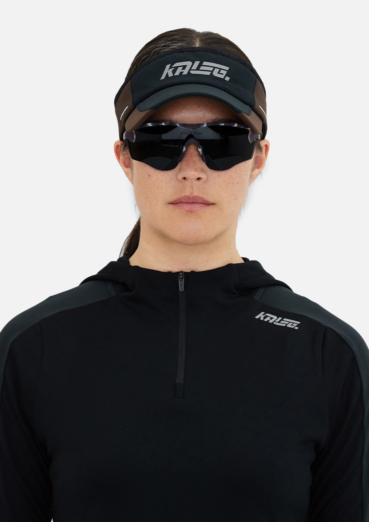 칼렉(KALEG) UNISEX FLIGHT RUNNING SUN VISOR BLACK
