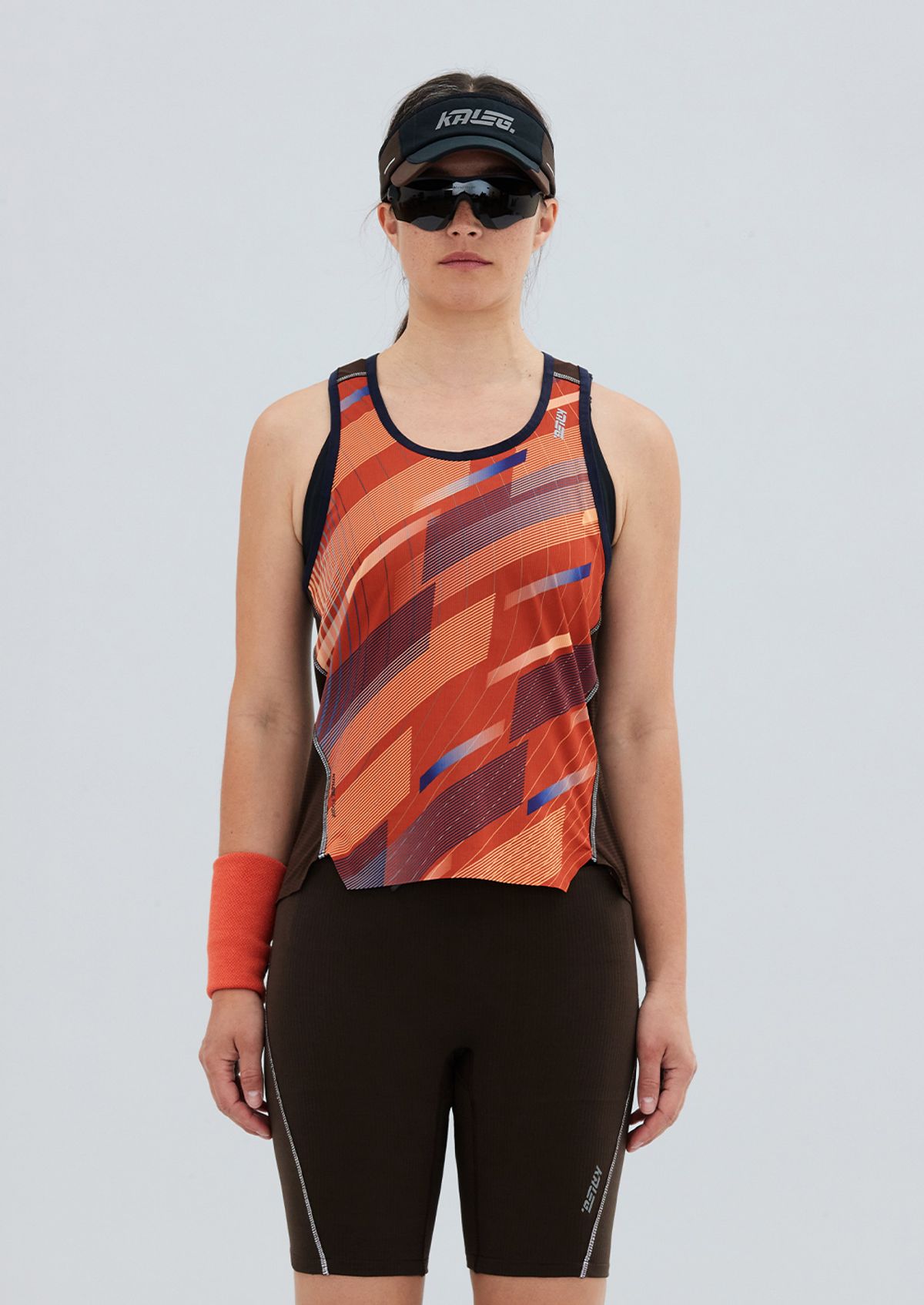 칼렉(KALEG) WOMENS FLIGHT RACE SINGLET (ATHLETIC) DARK BROWN