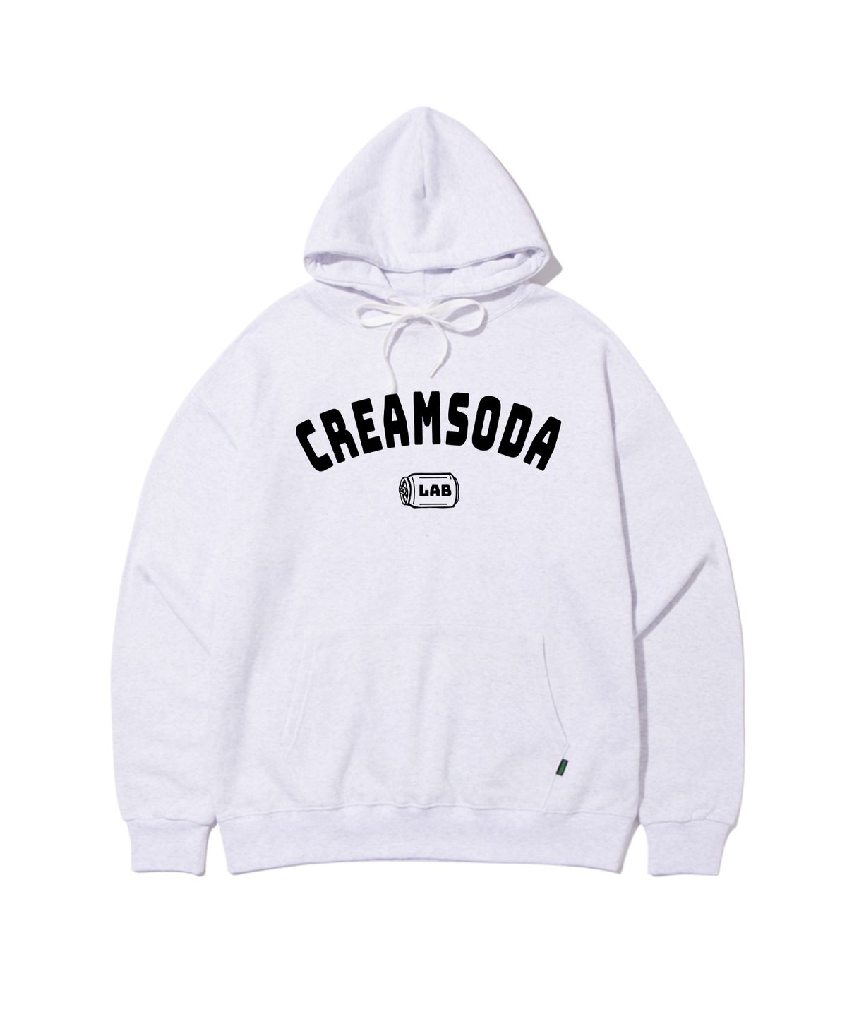 크림소다랩(CREAM SODA LAB) 오지 아크로고 후드티 라이트그레이