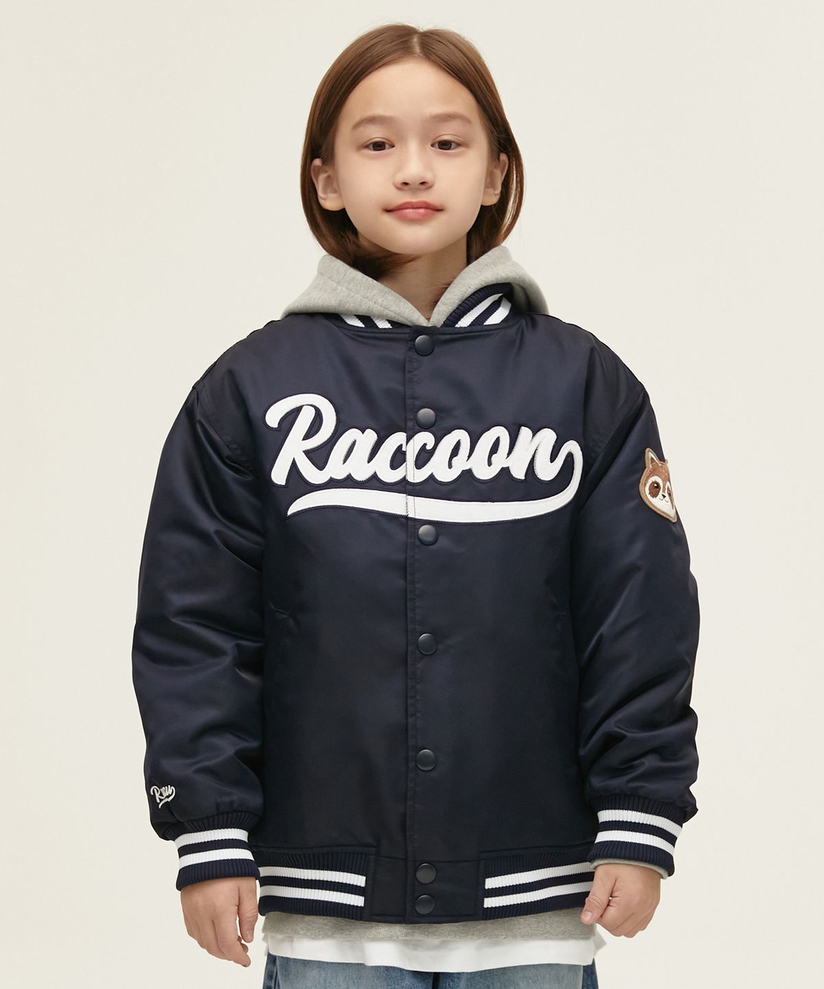 테이크이지 키즈(TAKEASY KIDS) 라쿠 베이스볼 오버자켓(네이비)