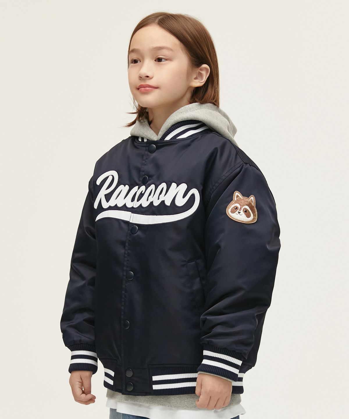 테이크이지 키즈(TAKEASY KIDS) 라쿠 베이스볼 오버자켓(네이비)
