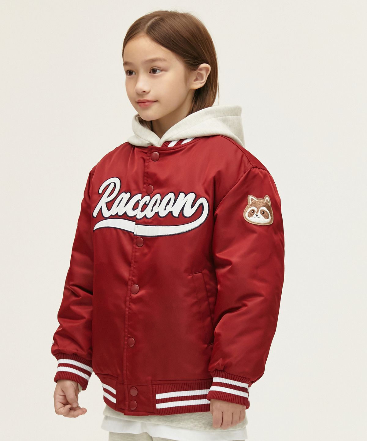 테이크이지 키즈(TAKEASY KIDS) 라쿠 베이스볼 오버자켓(와인)
