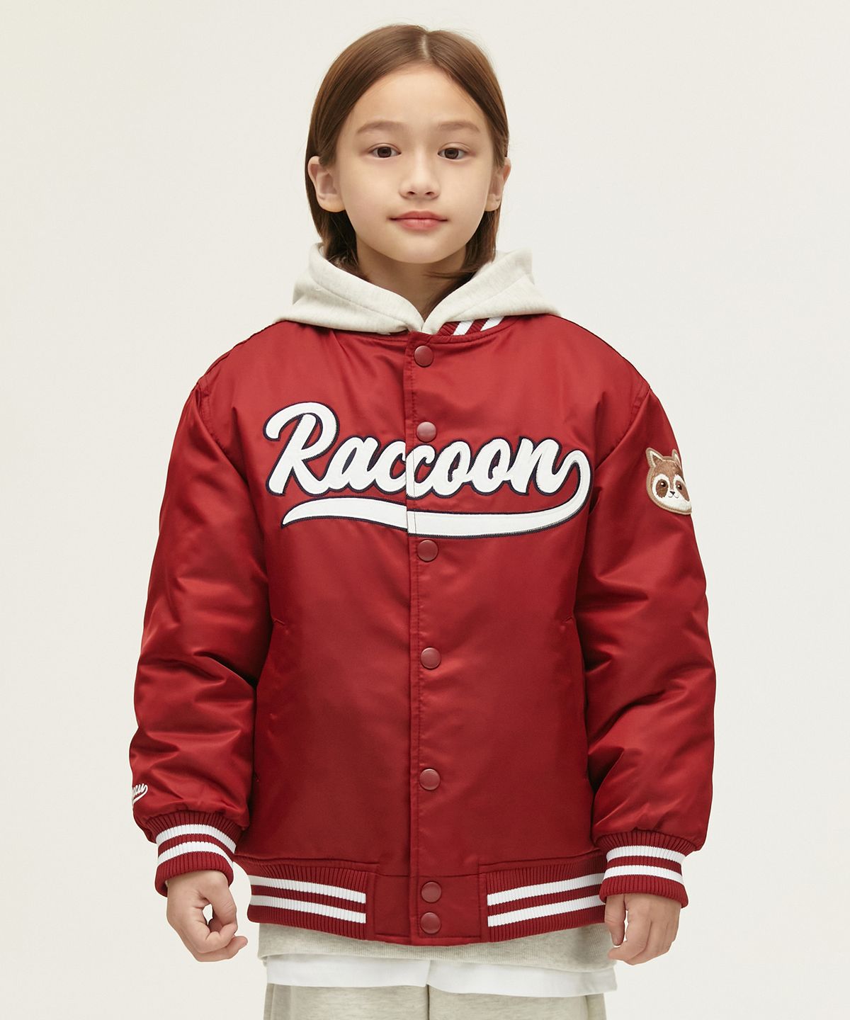 테이크이지 키즈(TAKEASY KIDS) 라쿠 베이스볼 오버자켓(와인)