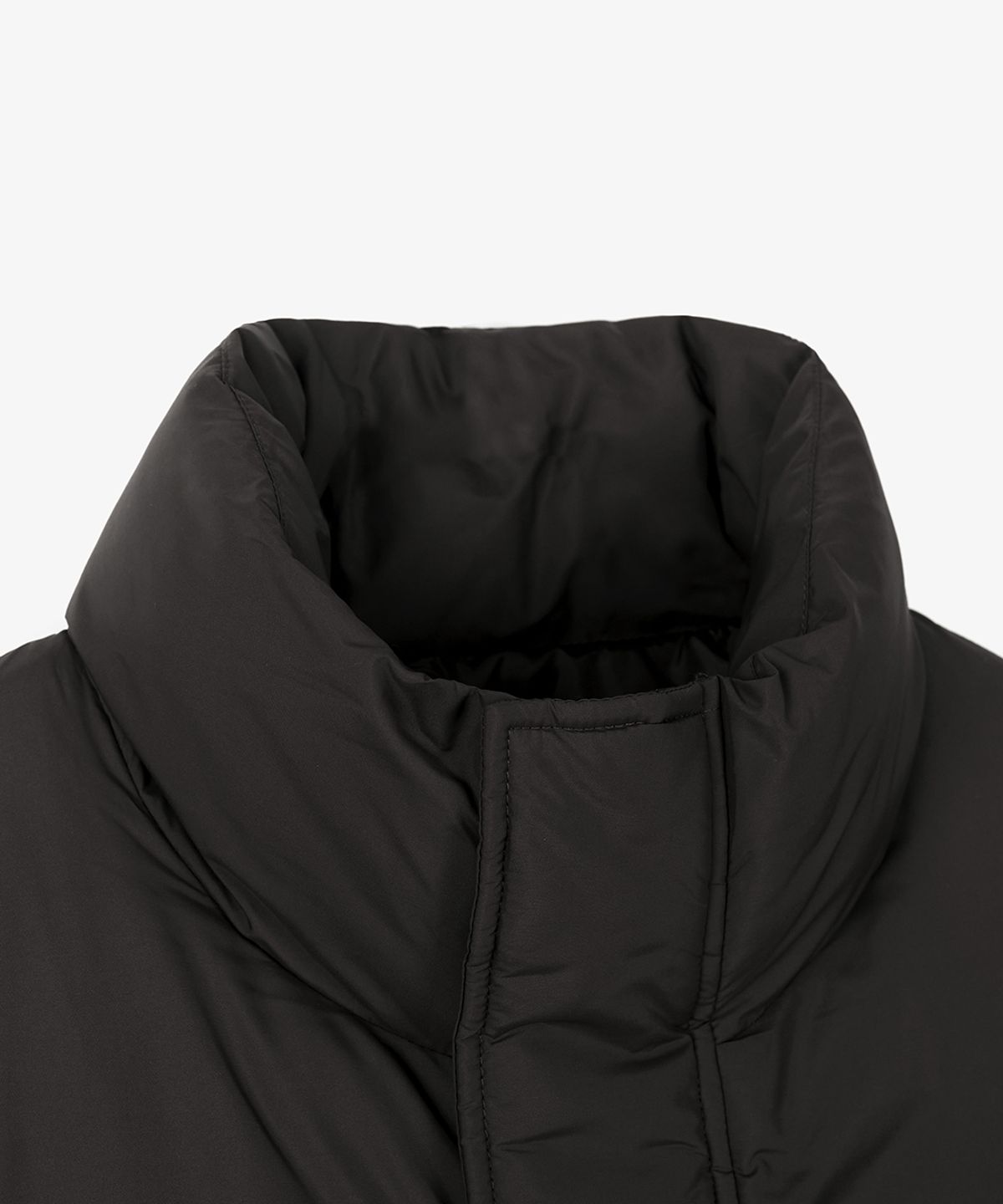 토피(TOFFEE) 논 퀼팅 크롭 패딩 점퍼 (BLACK)
