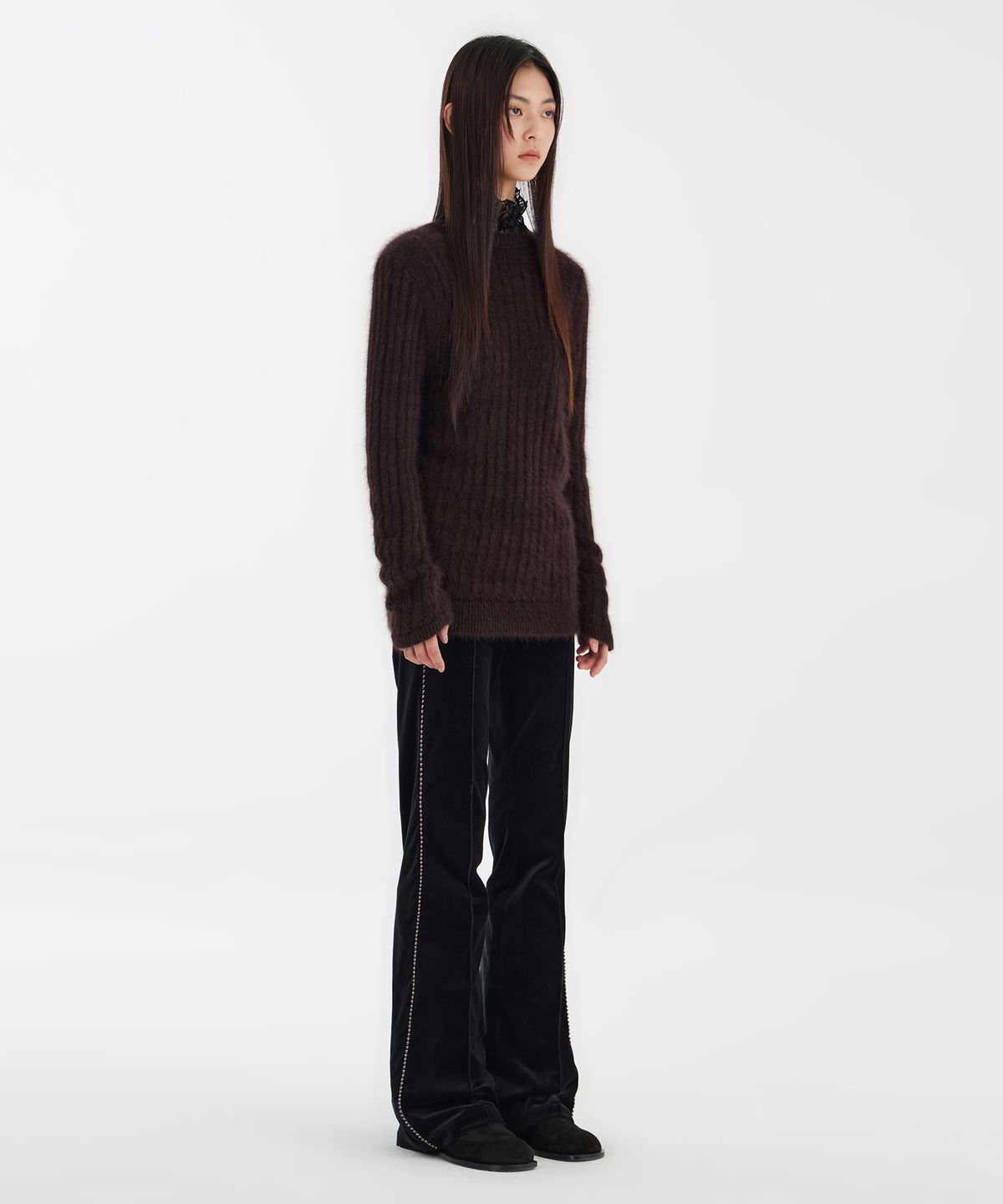 유스(YOUTH) Bootcut Pants  - Black