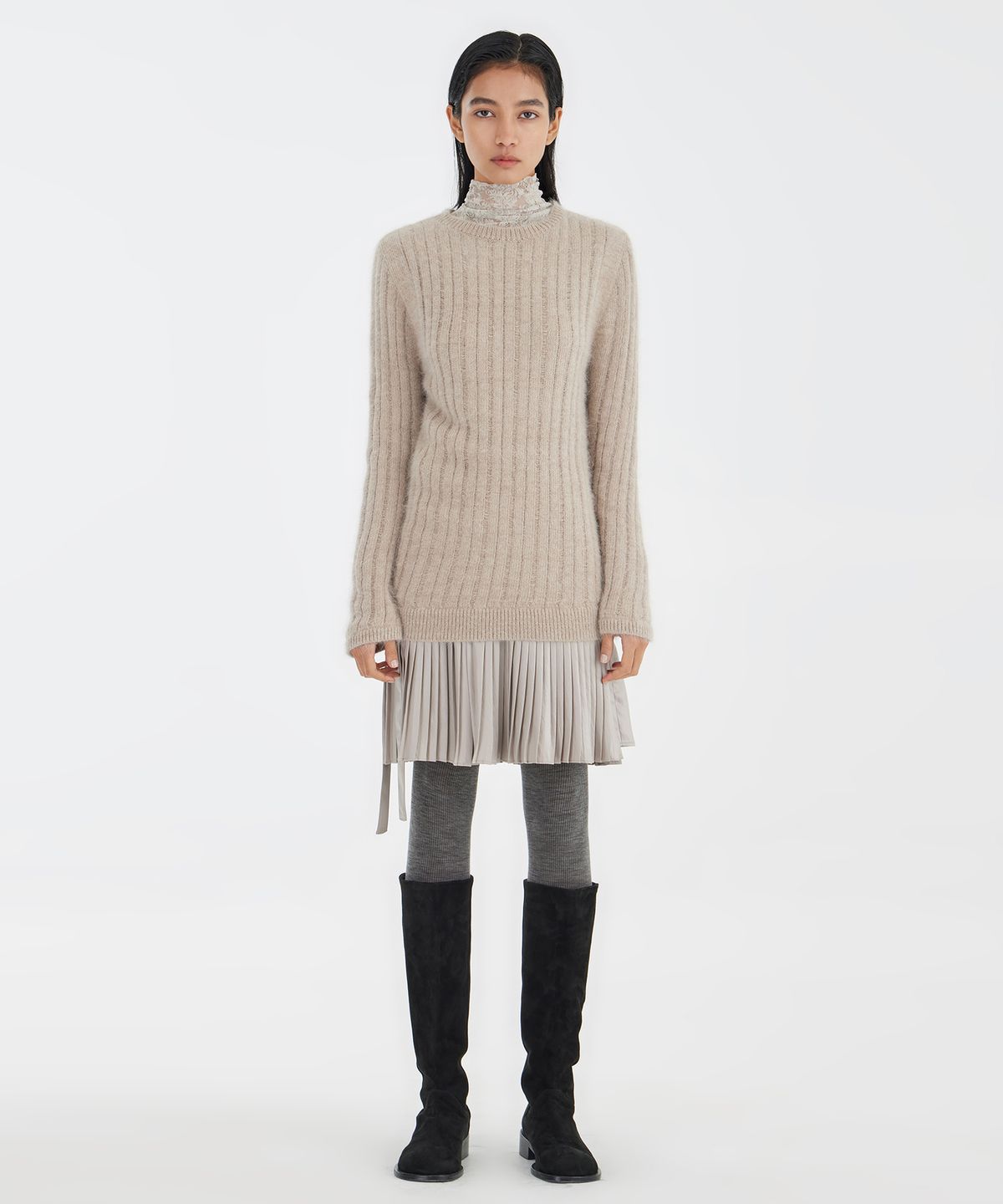 유스(YOUTH) Metalic Ballerina Skirt - Silver