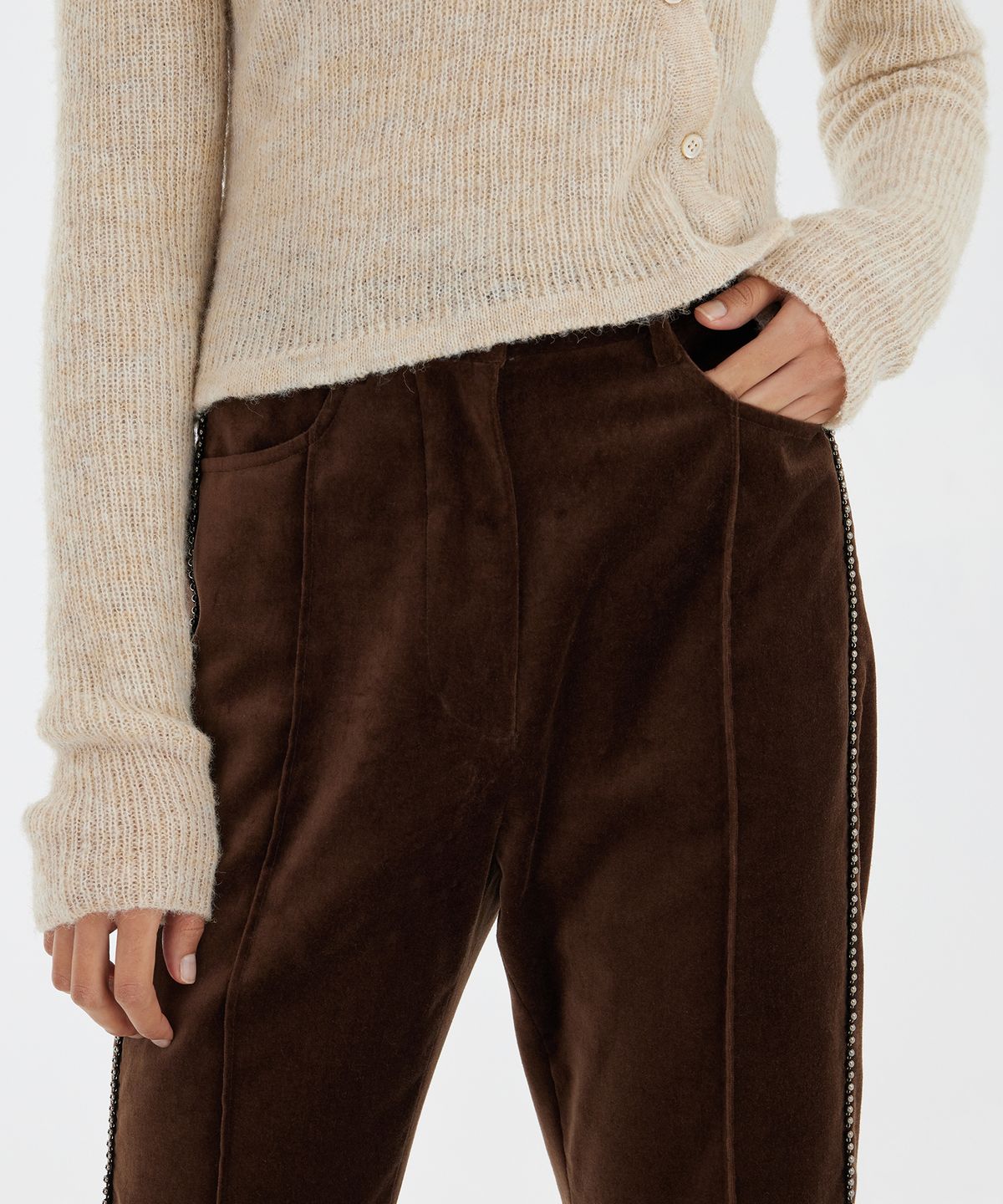 유스(YOUTH) Asymmetric Knit Shirt - Melange Ivory