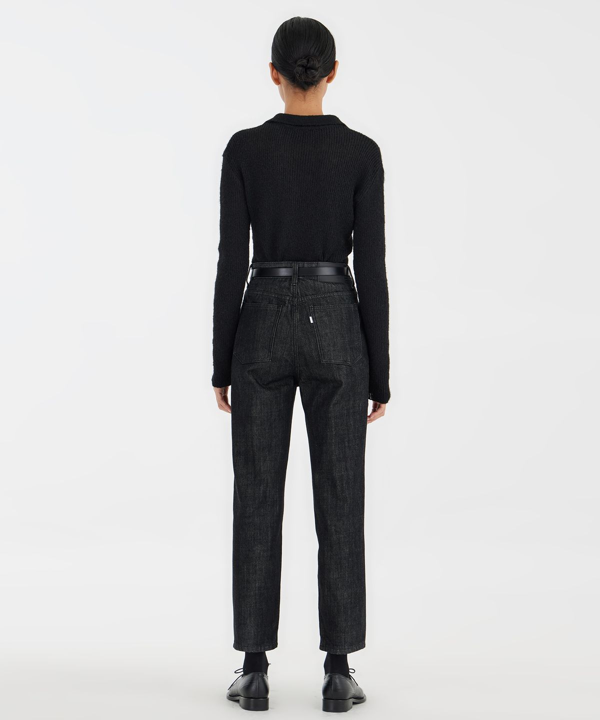 유스(YOUTH) Asymmetric Knit Shirt - Black