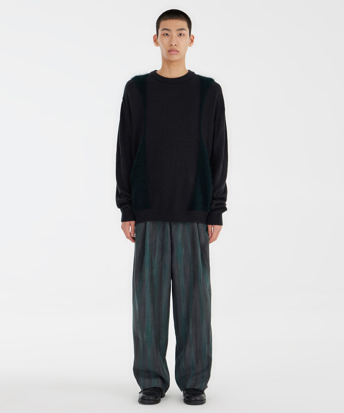 유스(YOUTH) Structured Wide Pants - Blue Green