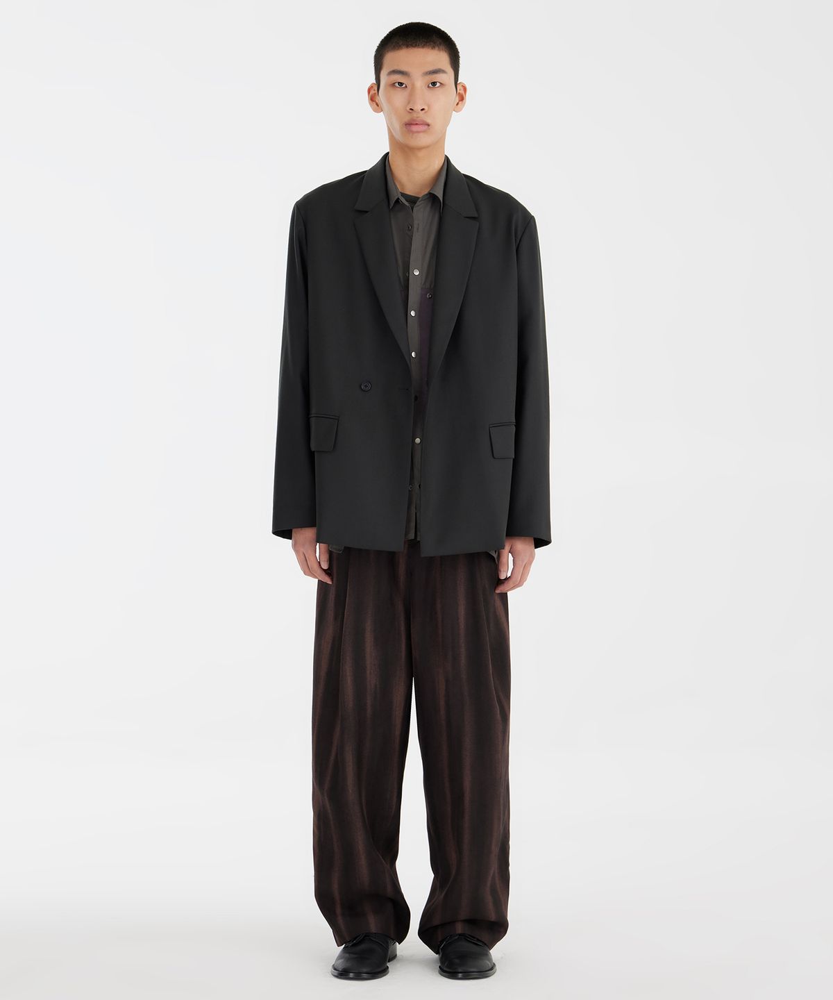 유스(YOUTH) Structured Wide Pants - Brown