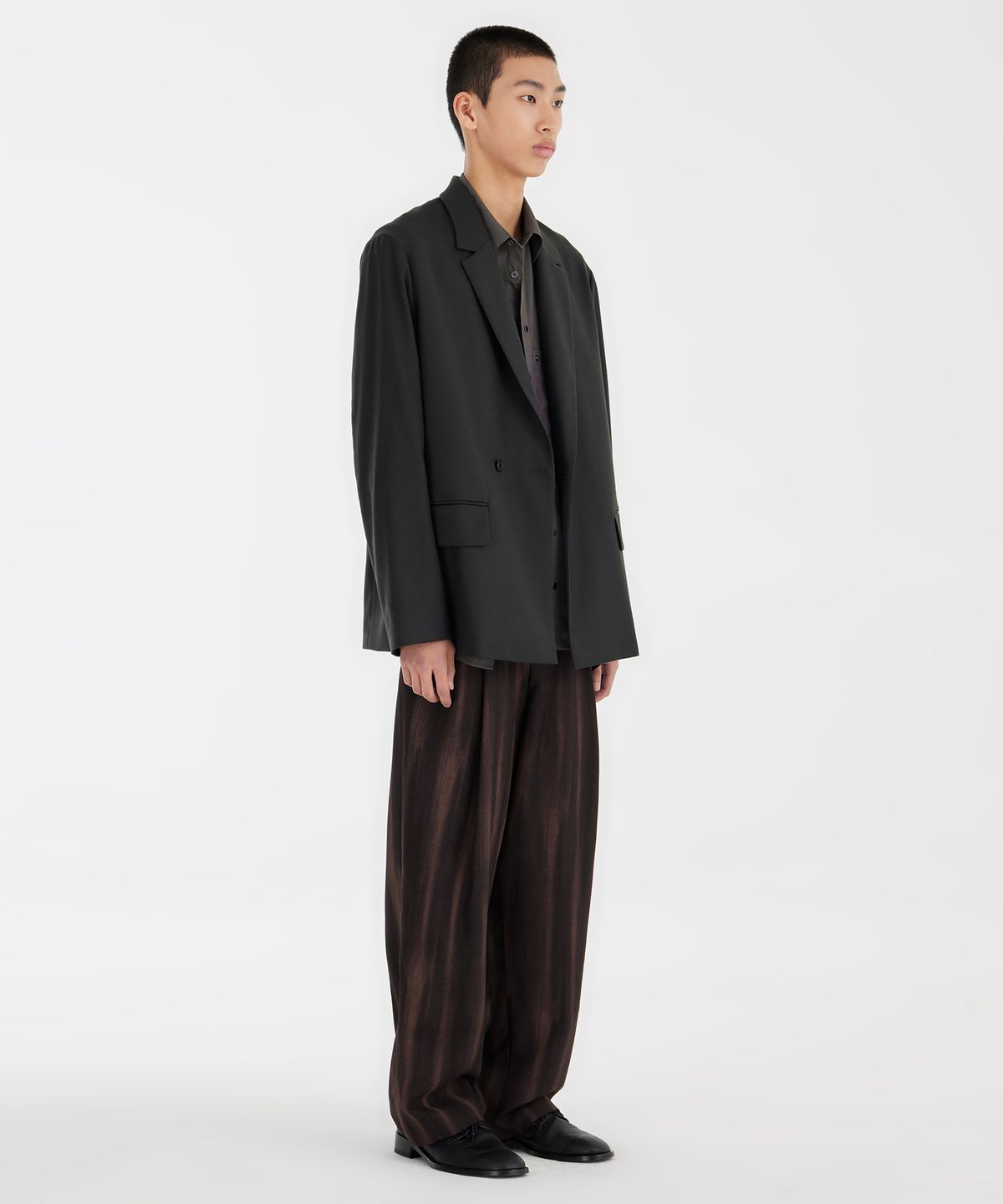유스(YOUTH) Structured Wide Pants - Brown