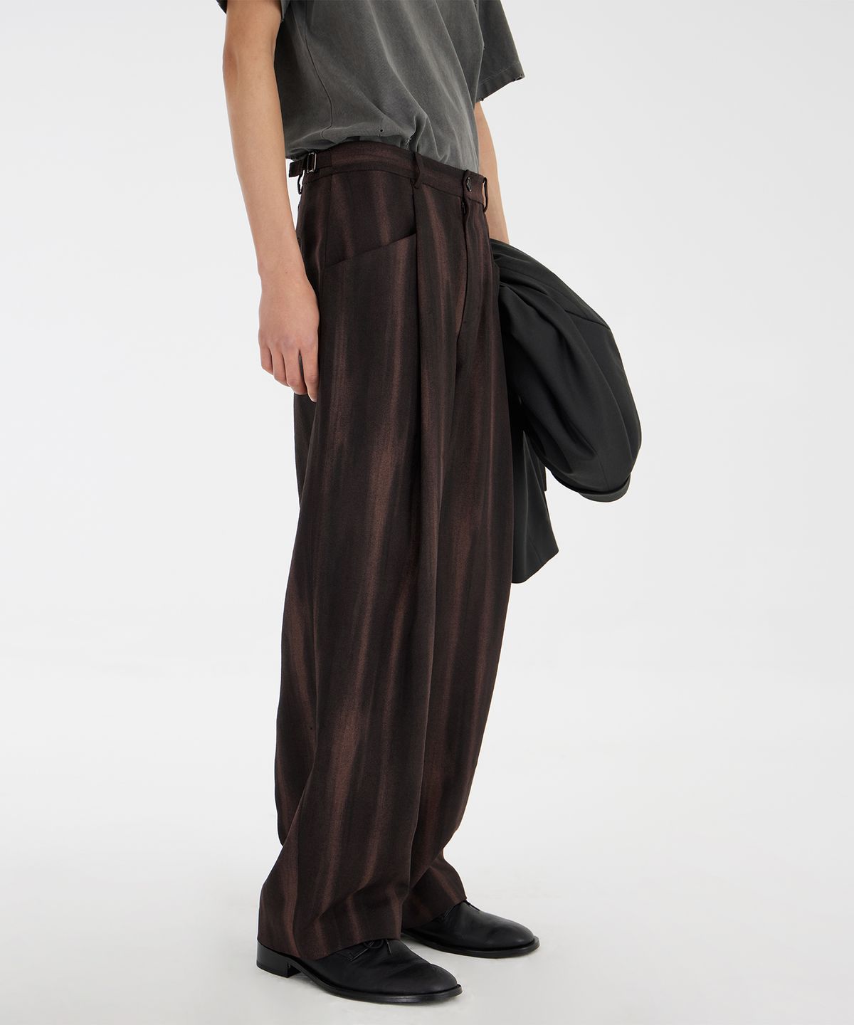 유스(YOUTH) Structured Wide Pants - Brown