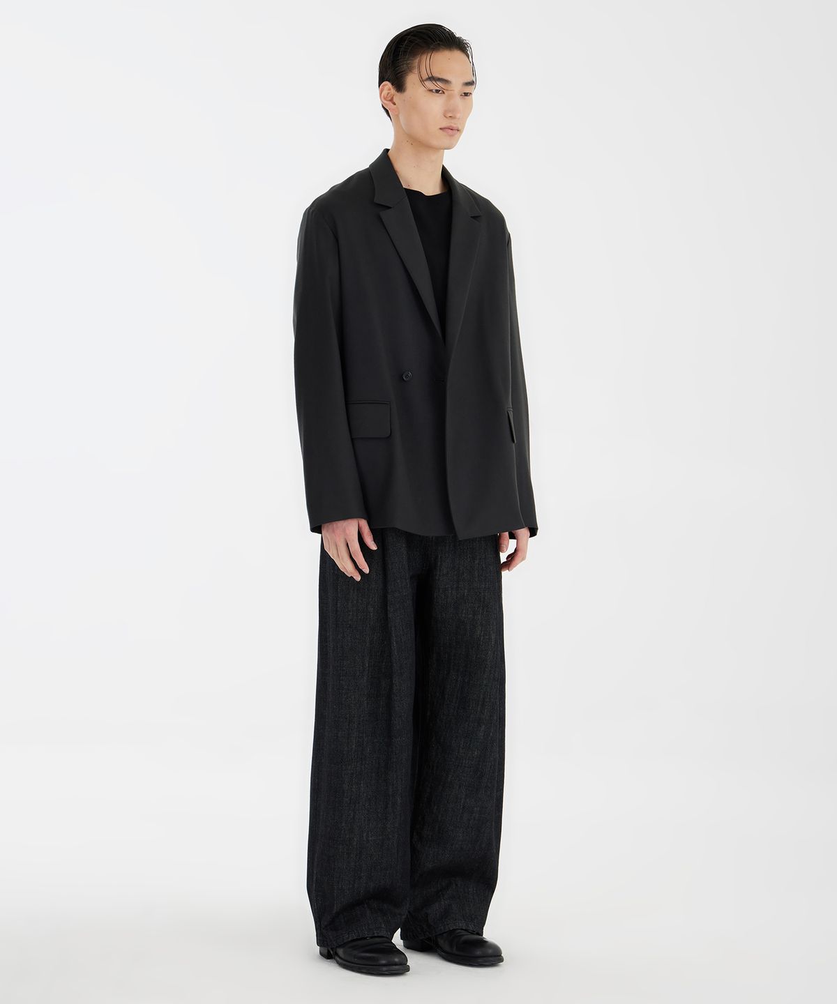 유스(YOUTH) Double-breasted Jacket - Charcoal Grey