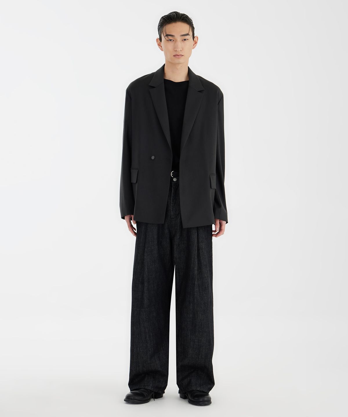 유스(YOUTH) Double-breasted Jacket - Charcoal Grey
