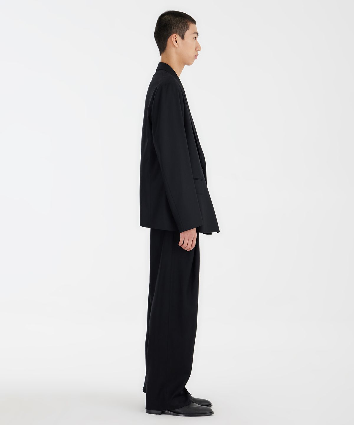 유스(YOUTH) Double-breasted Jacket - Black