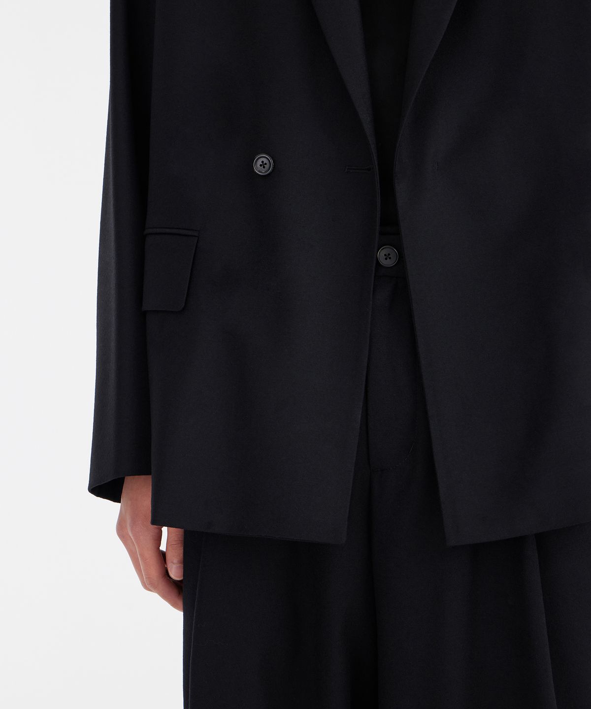 유스(YOUTH) Double-breasted Jacket - Black
