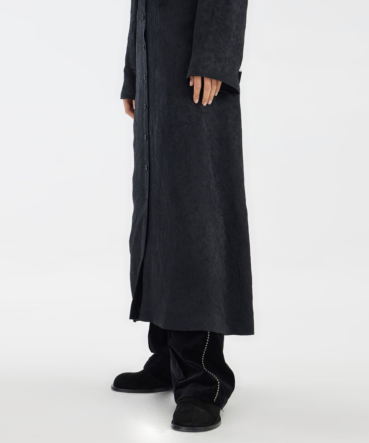 유스(YOUTH) Buttoned Maxi Dress - Black