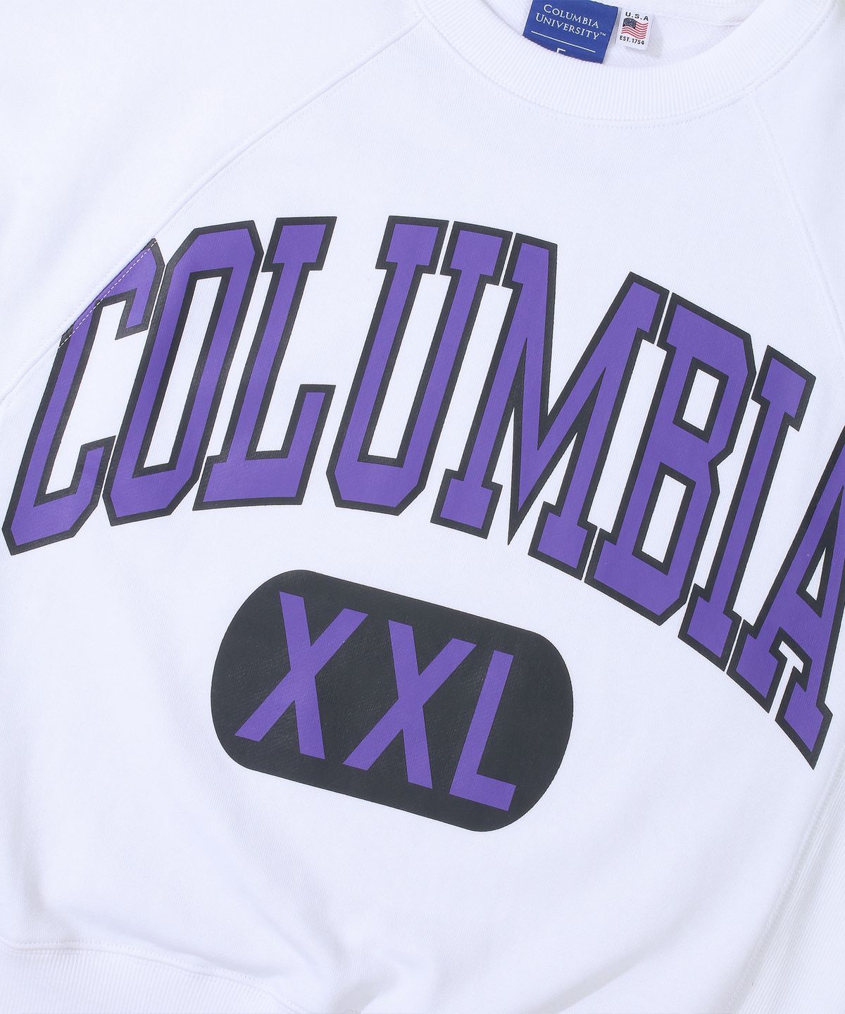 컬럼비아 유니버시티(COLUMBIA UNIVERSITY) CUT XXL LOGO WOMENS TERRY SWEATSHIRTS 화이트