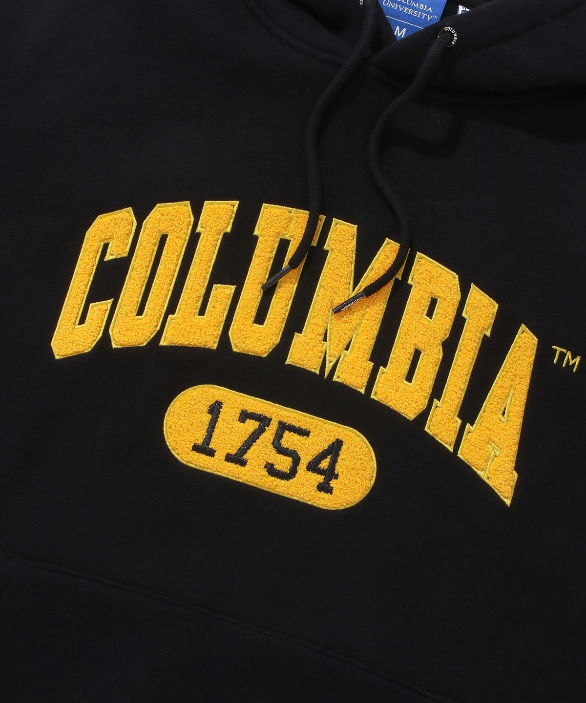 컬럼비아 유니버시티(COLUMBIA UNIVERSITY) 1754 ARCH LOGO BOUCLE FLEECE HOODIE 블랙