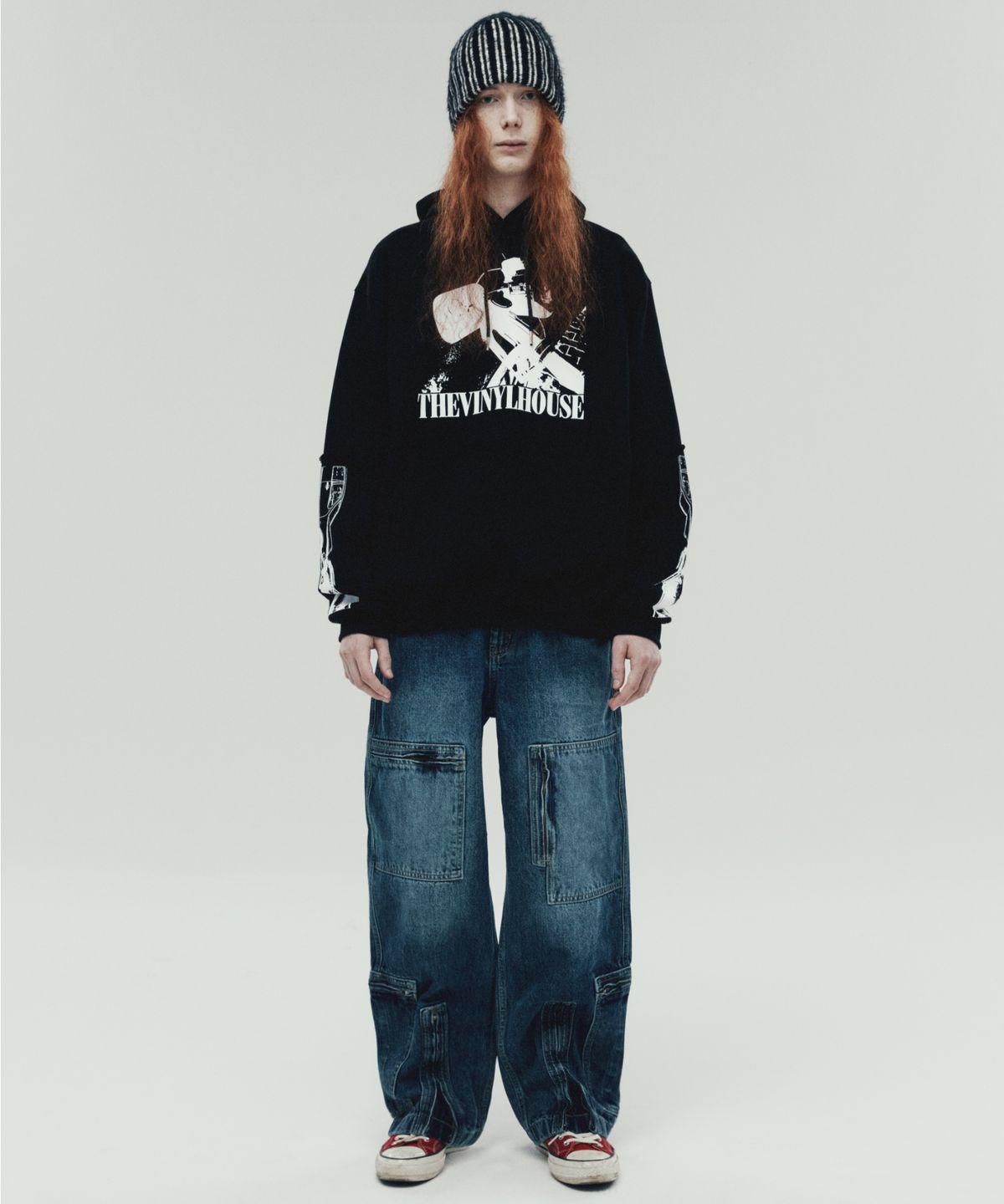 더바이닐하우스(THEVINYLHOUSE) FLIGHT DENIM PANTS NAVY (VH2DSUD100A)
