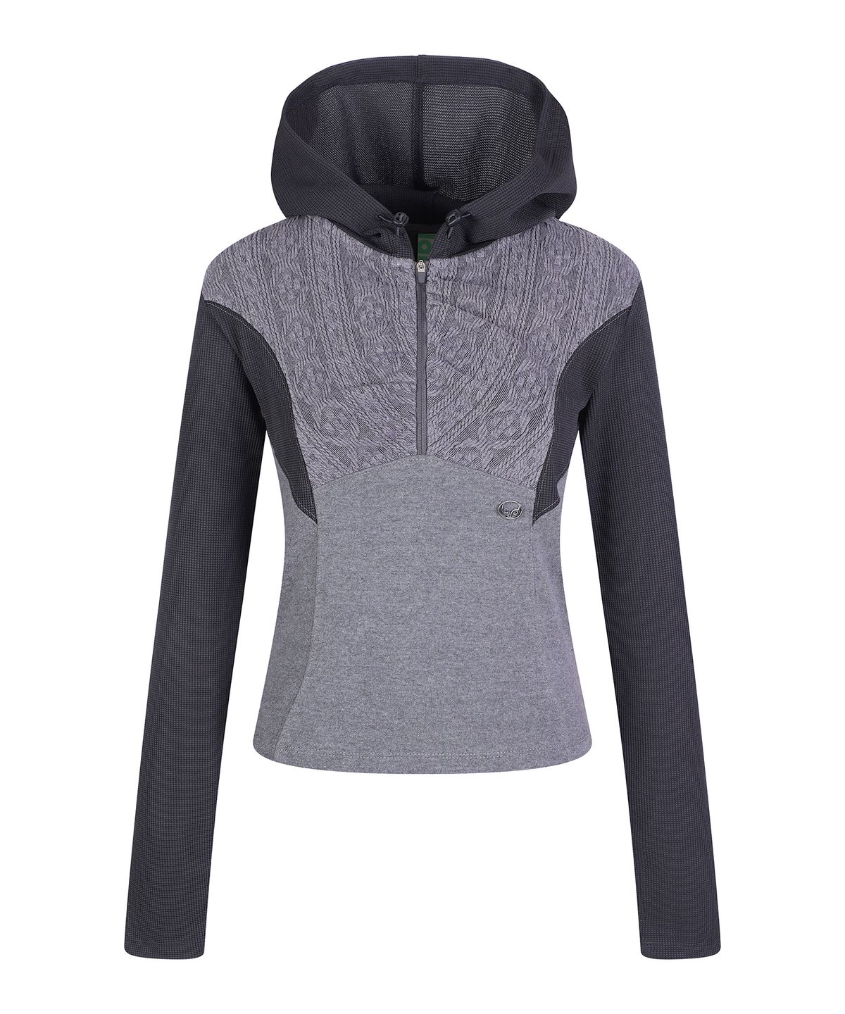 라라폭스(LALAFOX) MESH BLOCK HOODED T-SHIRT BLACK BP3CL007