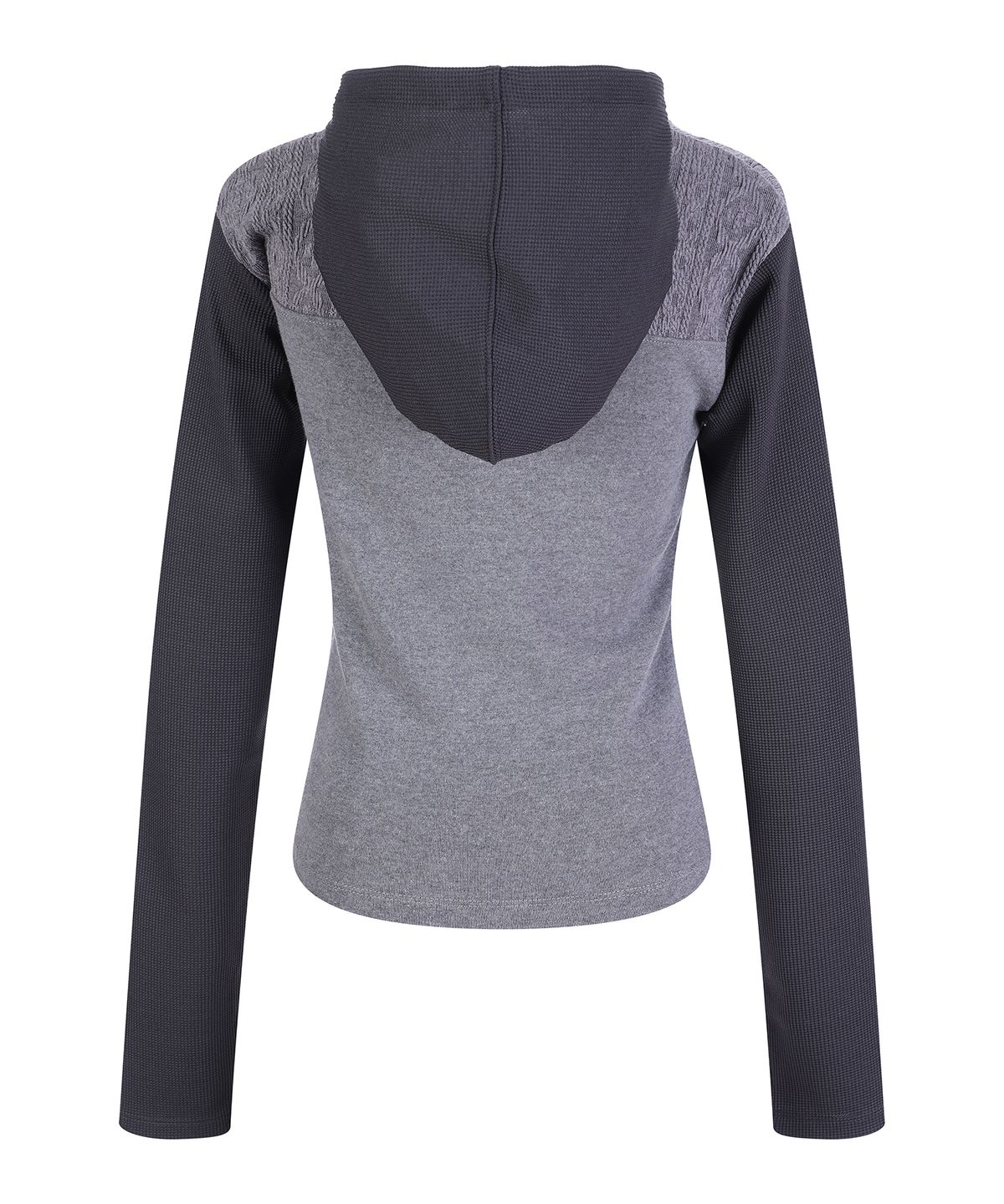 라라폭스(LALAFOX) MESH BLOCK HOODED T-SHIRT BLACK BP3CL007