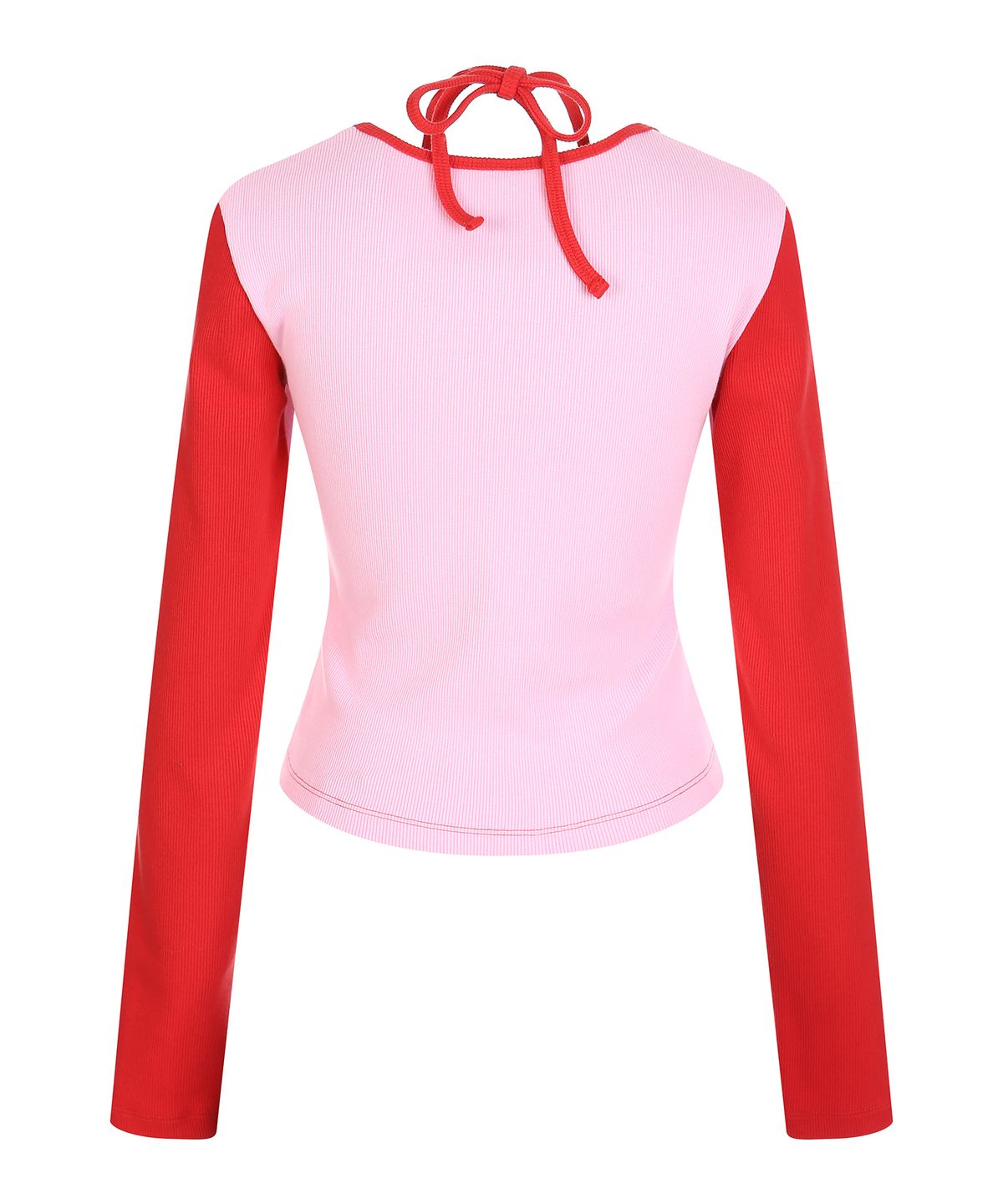 라라폭스(LALAFOX) STRAP COLOR BLOCK T-SHIRT PINK BP3CL004