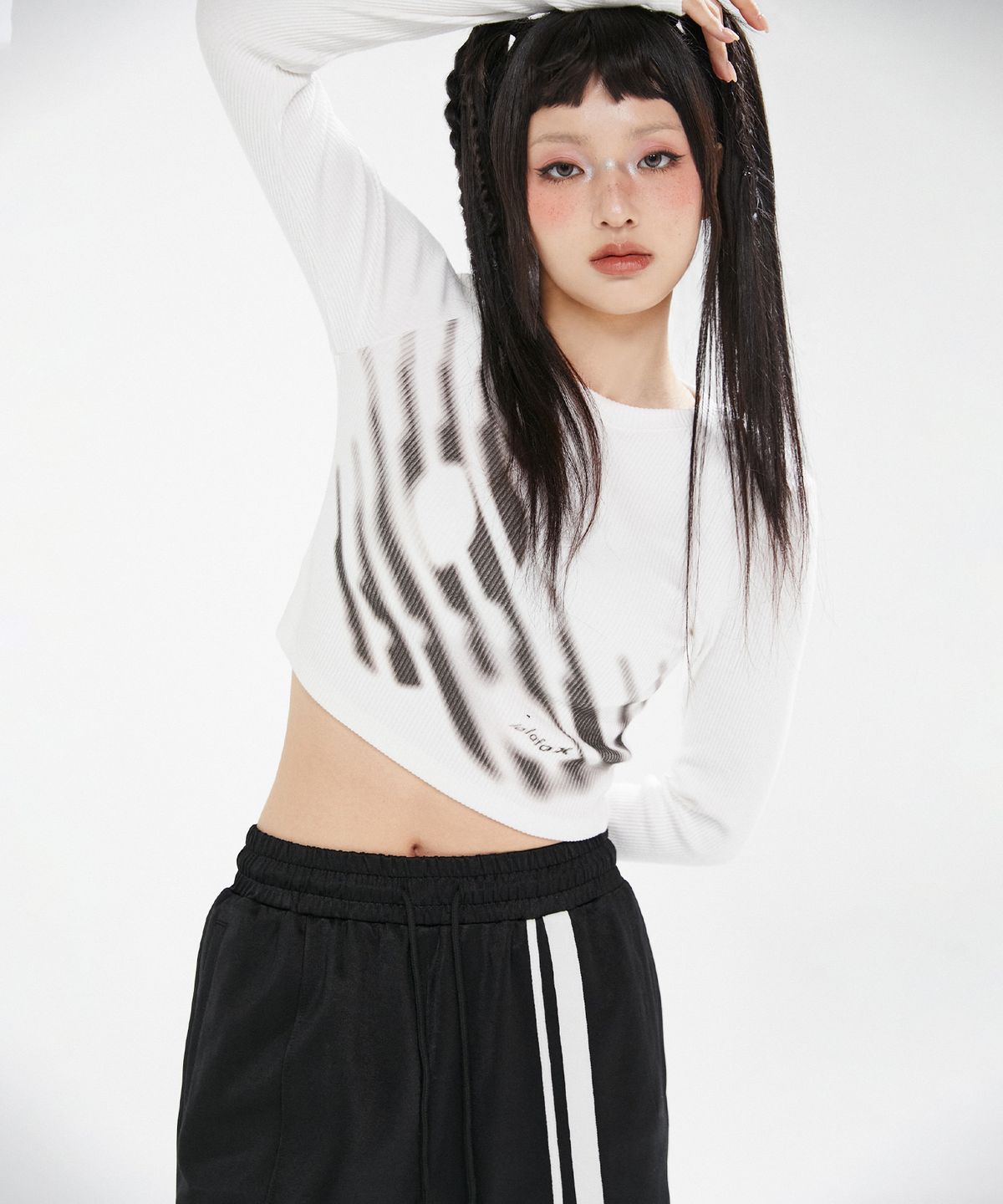 라라폭스(LALAFOX) FOX GRAPHIC PRINTED T-SHIRT WHITE BP3CL001