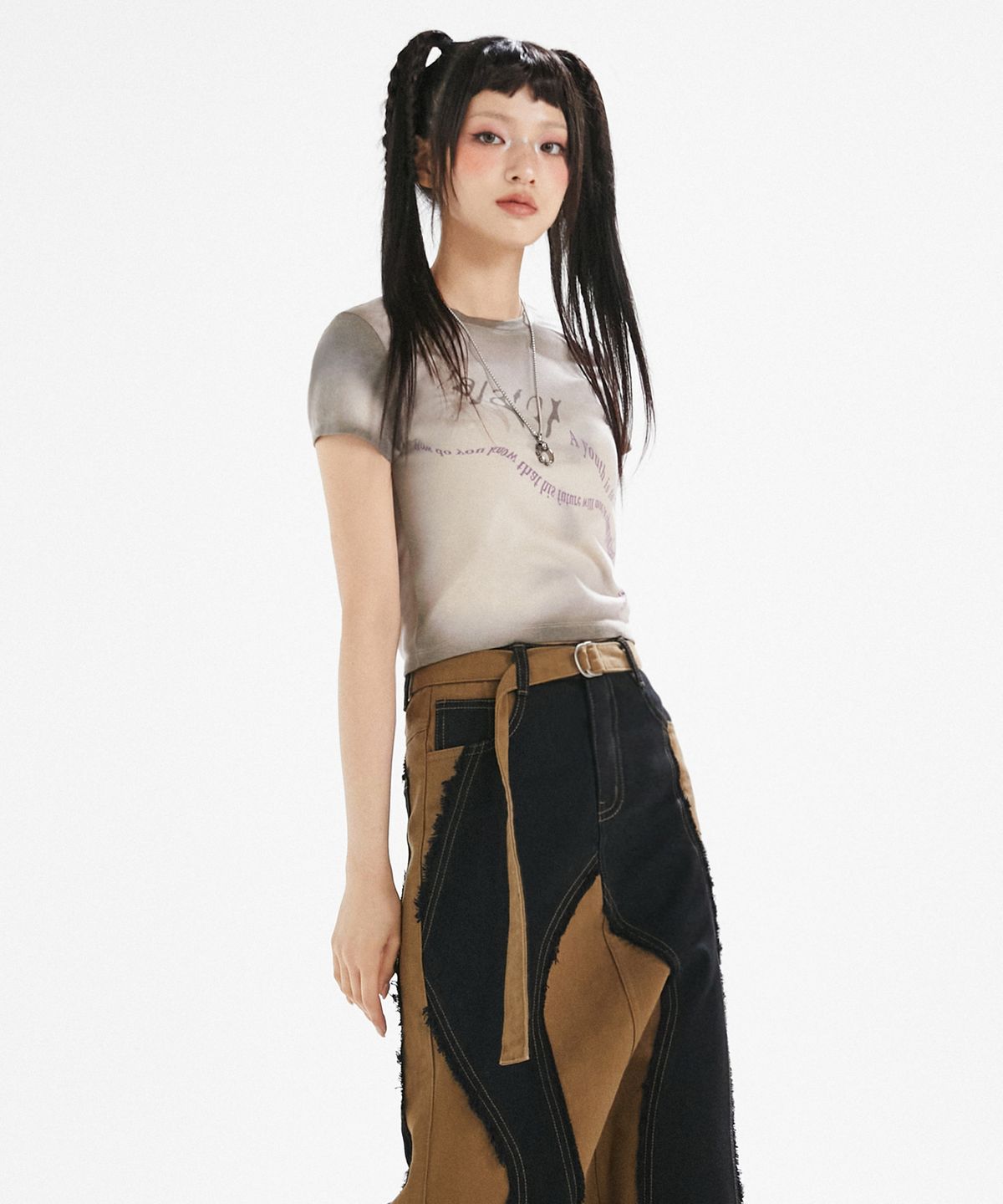 라라폭스(LALAFOX) GRADATION GRAPHIC T-SHIRT BEIGE BP3CH001