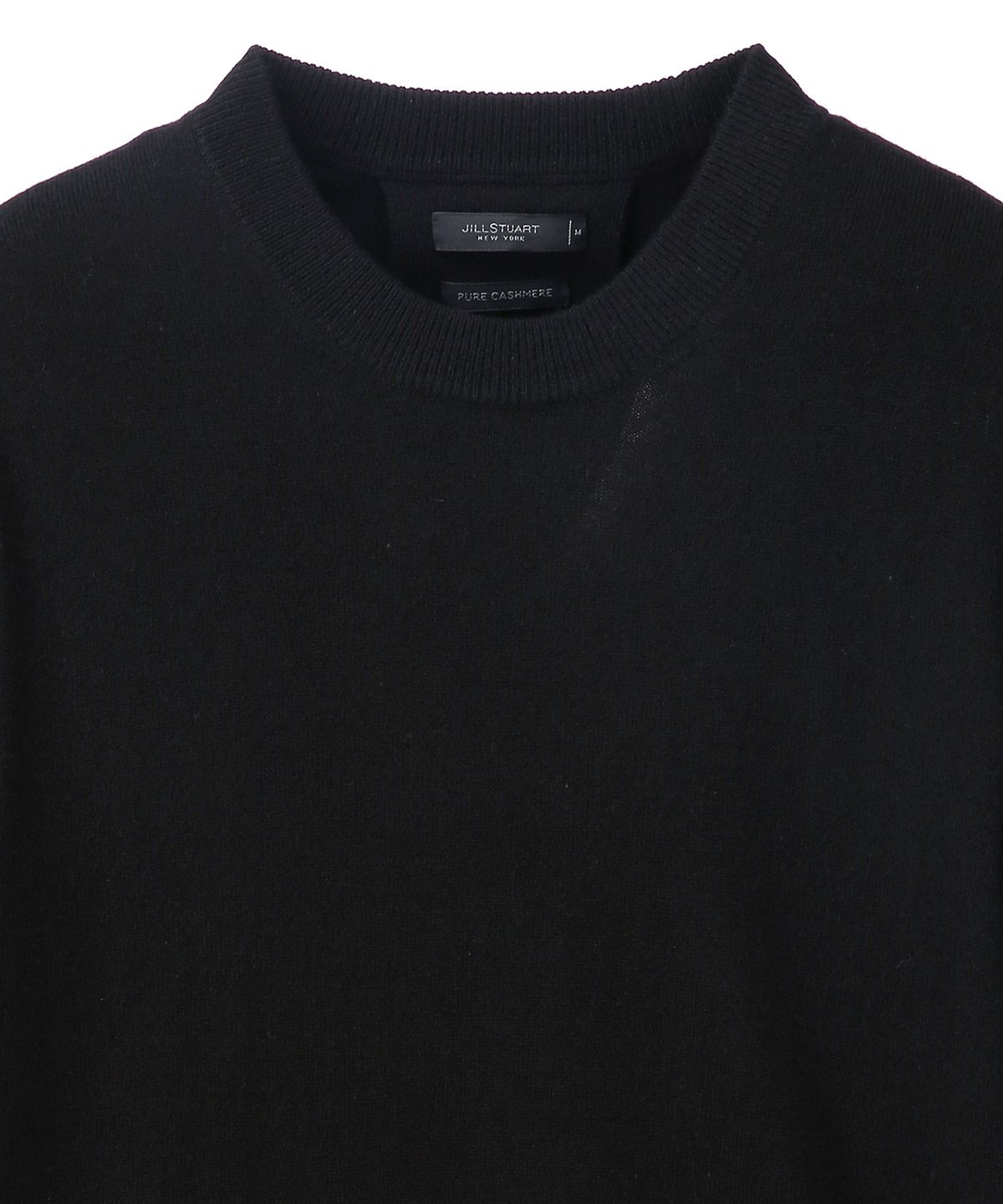 질스튜어트뉴욕 맨(JILLSTUART NEWYORK MEN) 블랙 캐시미어 100 라운드 니트 (JNSW3D201BK)