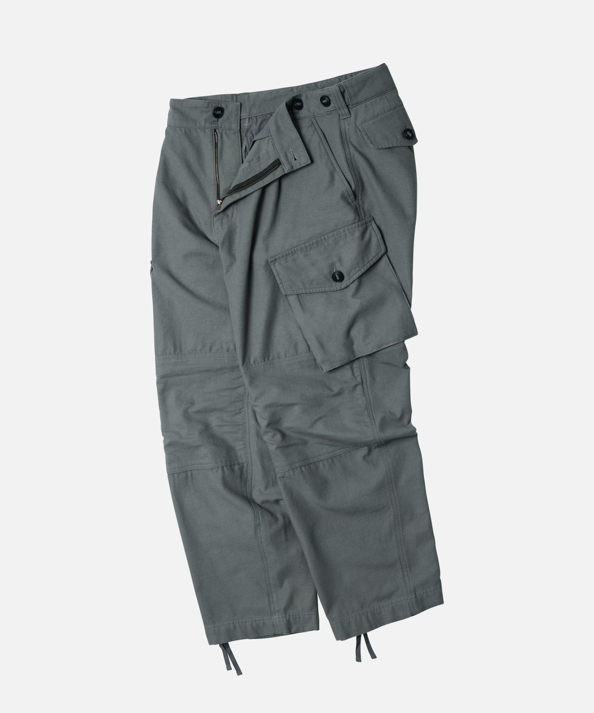 프리즘웍스(FRIZMWORKS) BACKSATIN ROYAL NAVY COMBAT PANTS _ STEEL GRAY