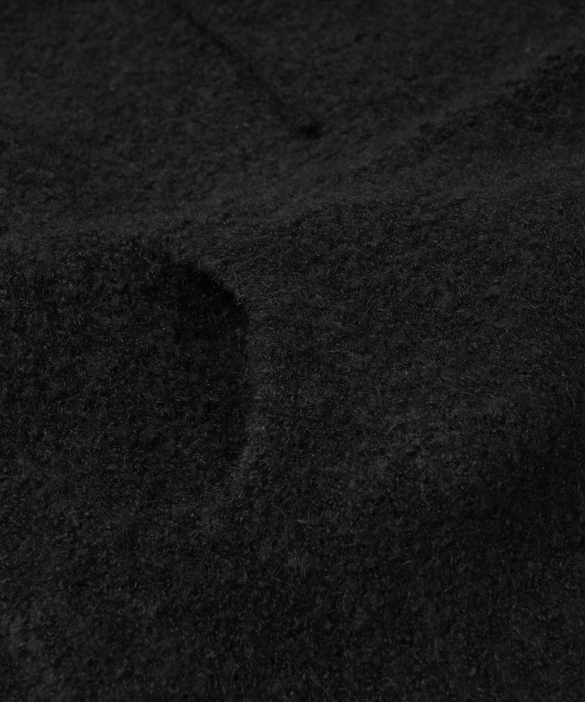 프리즘웍스(FRIZMWORKS) WAVE BOUCLE KNIT HOODY _ BLACK