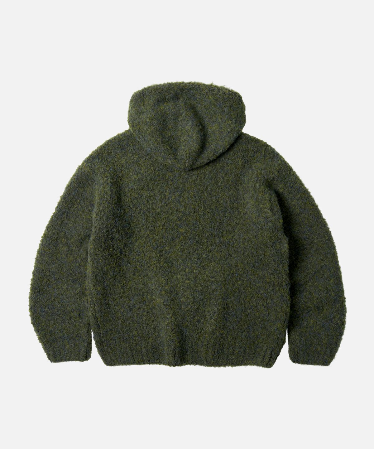 프리즘웍스(FRIZMWORKS) WAVE BOUCLE KNIT HOODY _ OLIVE