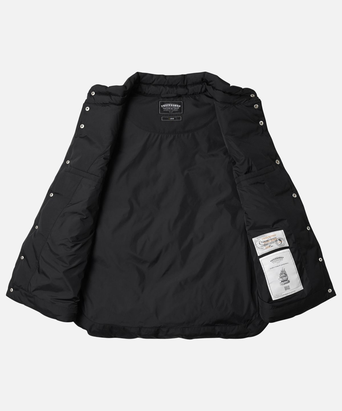 프리즘웍스(FRIZMWORKS) MOUNTAIN DOWN VEST _ BLACK