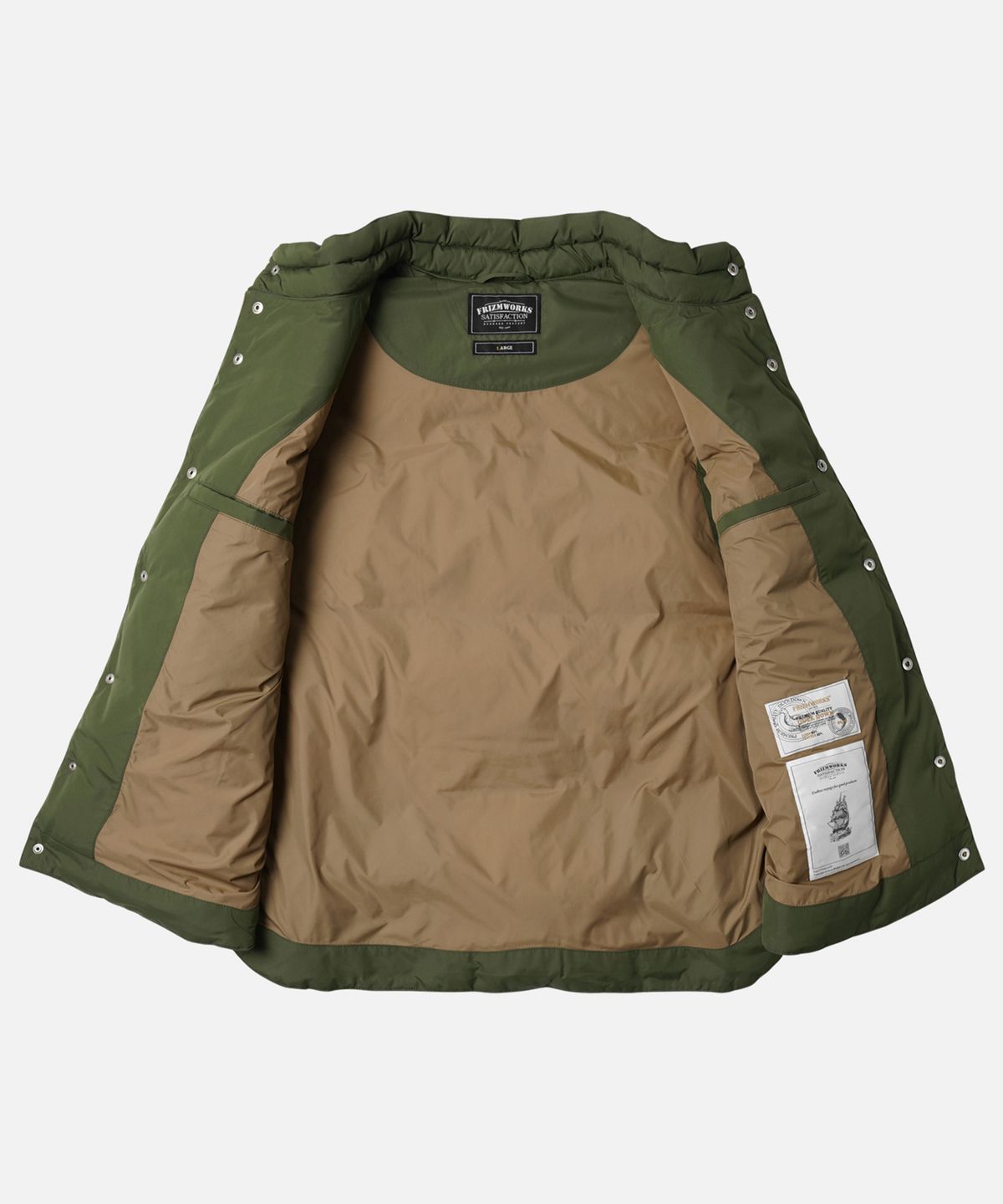 프리즘웍스(FRIZMWORKS) MOUNTAIN DOWN VEST _ OLIVE