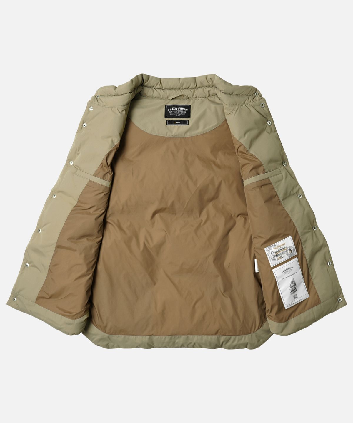 프리즘웍스(FRIZMWORKS) MOUNTAIN DOWN VEST _ BEIGE