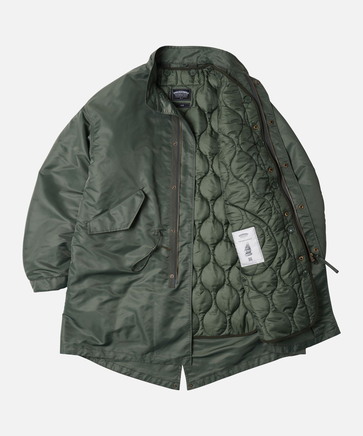 ジャケット・アウター echeveria m65 fishtail parka ovy Genuine US M65 Fishtail Parka Padded Army Jacket Military