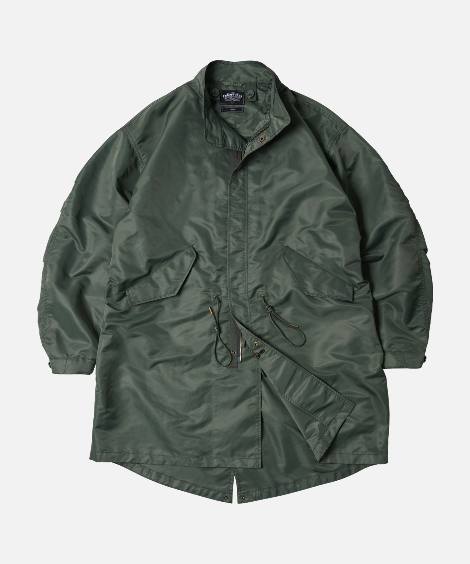 MUSINSA | FRIZMWORKS HEAVY NYLON M65 FISHTAIL PARKA _ SAGE GREEN