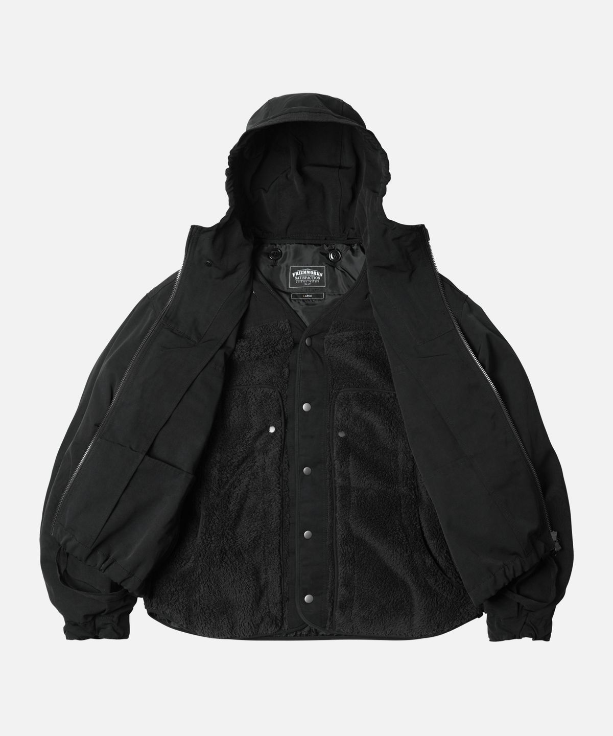 프리즘웍스(FRIZMWORKS) SMOCK HOODED PARKA 002 _ BLACK