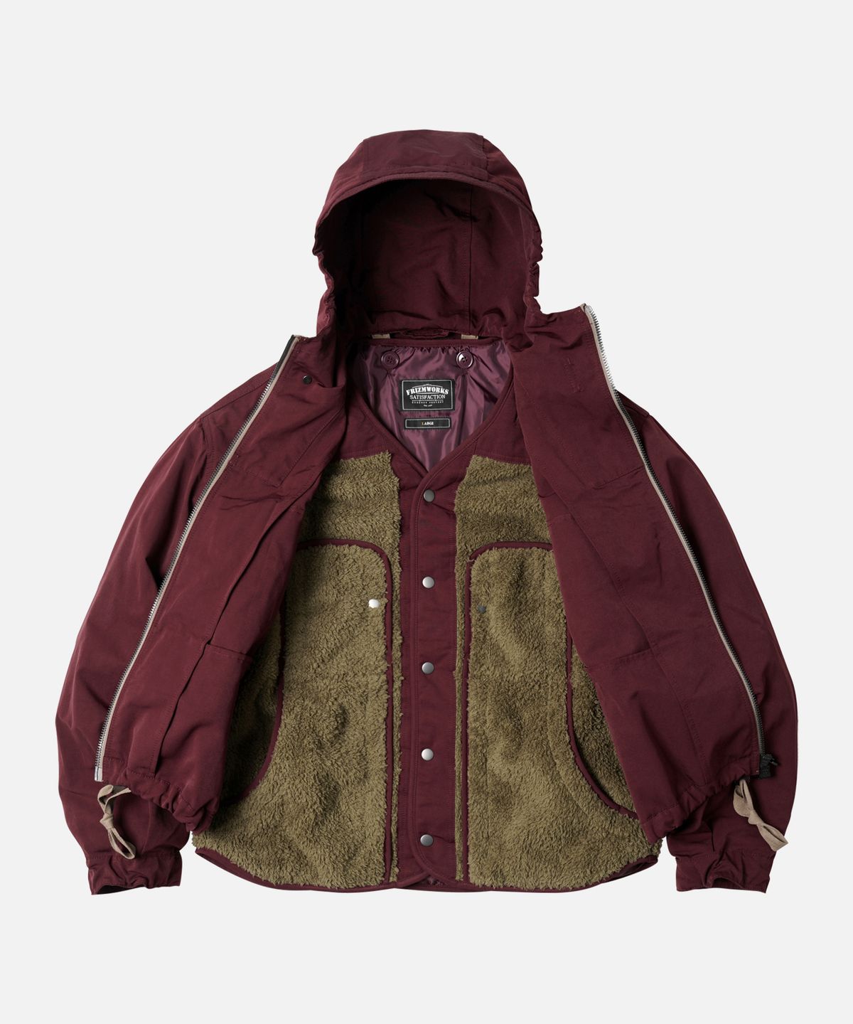 프리즘웍스(FRIZMWORKS) SMOCK HOODED PARKA 002 _ BURGUNDY