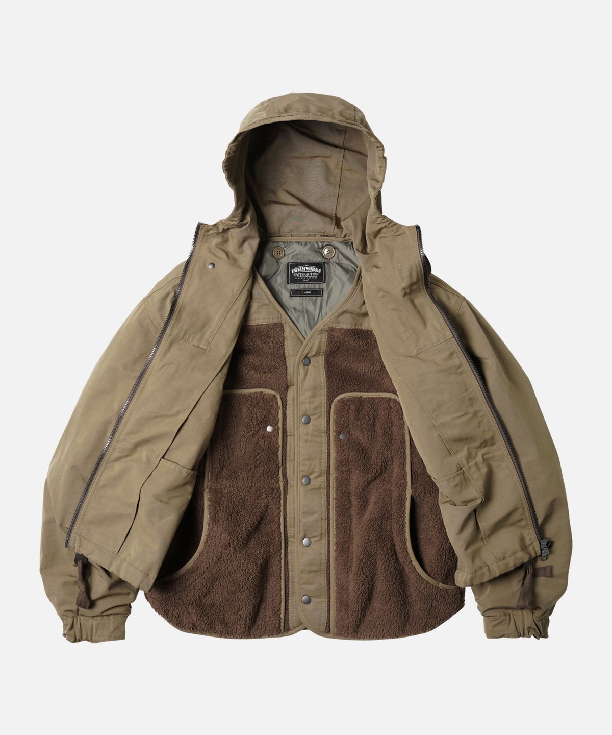 프리즘웍스(FRIZMWORKS) SMOCK HOODED PARKA 002 _ TAN