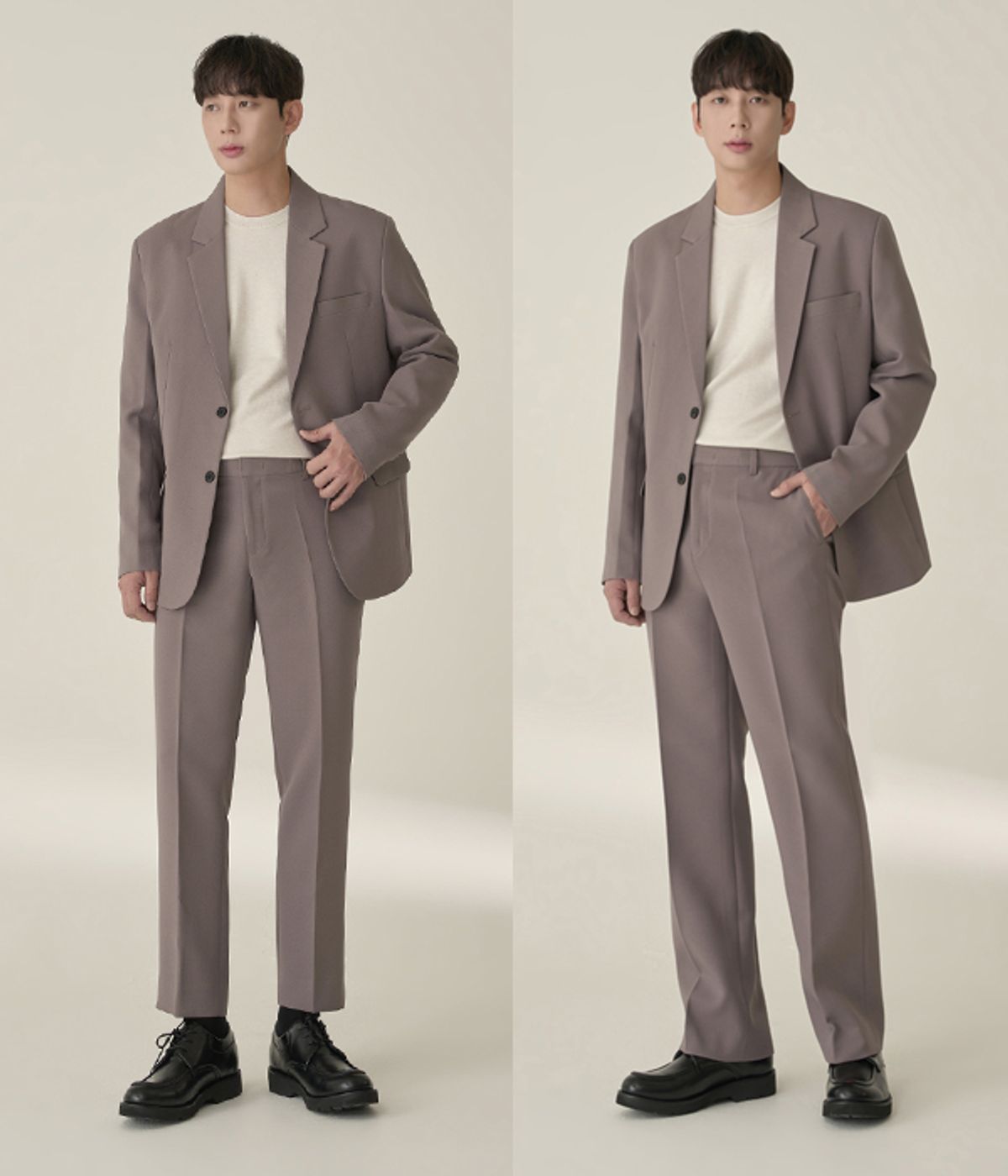 효지(HYOJI) 포시즌 레귤러핏 셋업 수트 (3컬러)