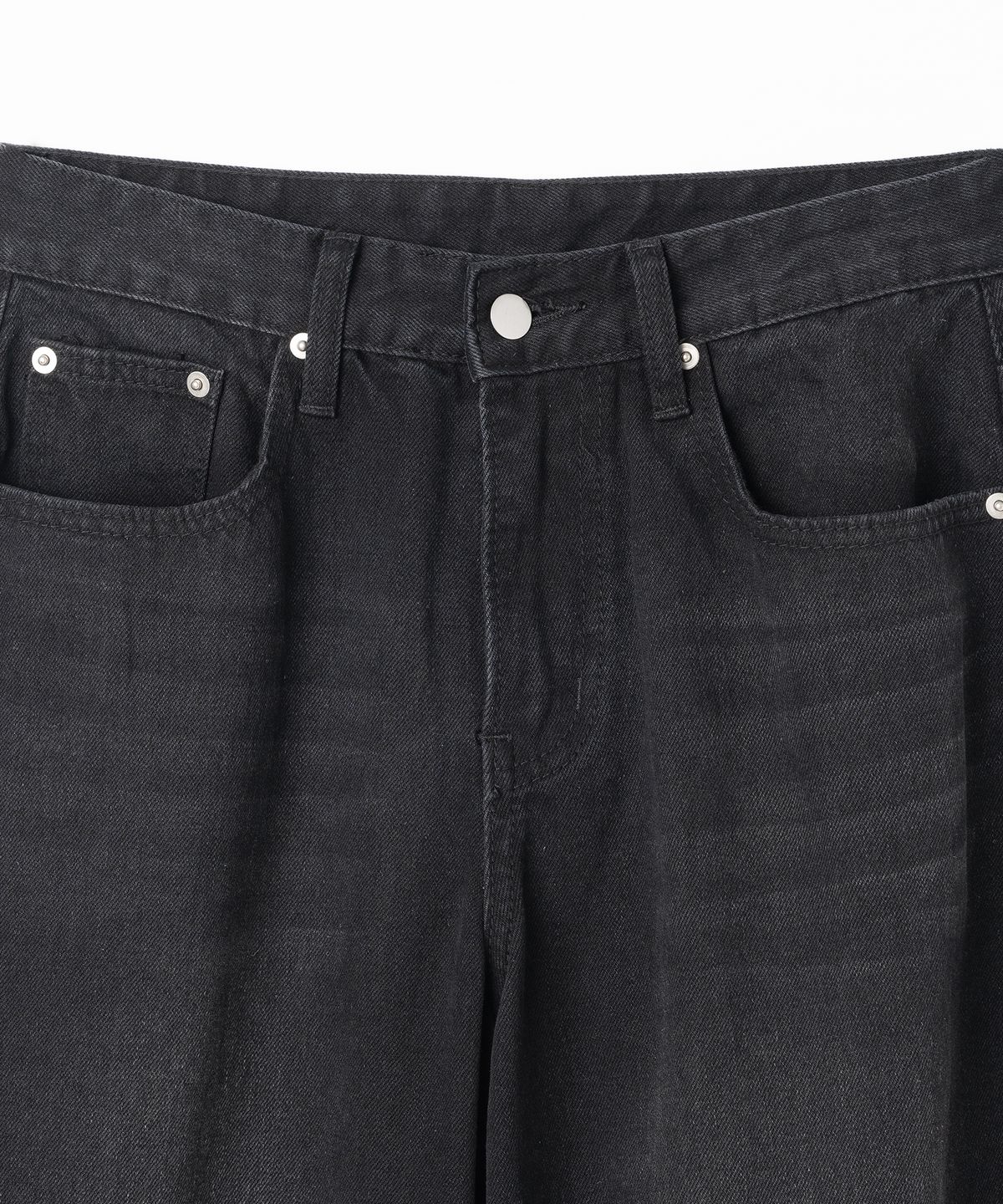 밀로 우먼(MILLO WOMEN) 빈티지 와이드 데님 팬츠 [블랙]