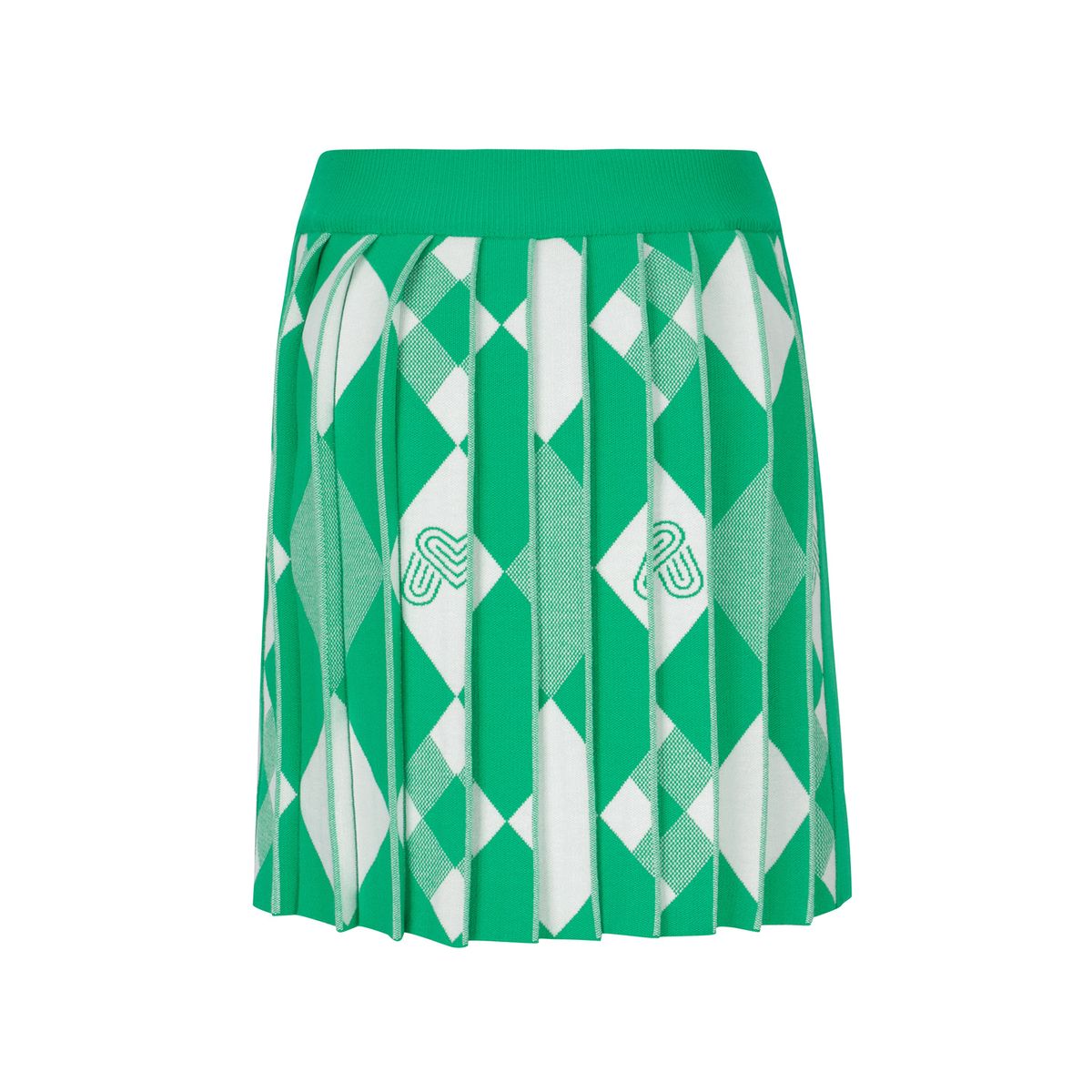마틴골프(MARTINE GOLF) Argyle Knit Pleats Culotte_Green