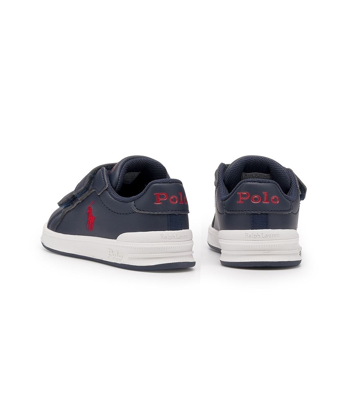 폴로 랄프 로렌 칠드런(POLO RALPH LAUREN CHILDREN) 남아 2-7세 헤리티지 코트 포 레더 EZ 스니커즈 - 네이비