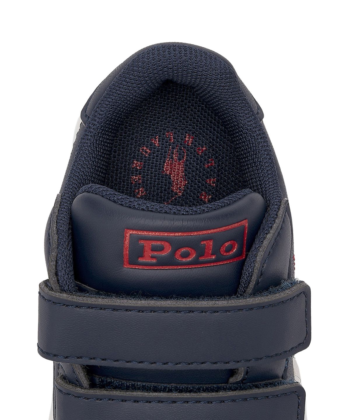 폴로 랄프 로렌 칠드런(POLO RALPH LAUREN CHILDREN) 남아 2-7세 헤리티지 코트 포 레더 EZ 스니커즈 - 네이비