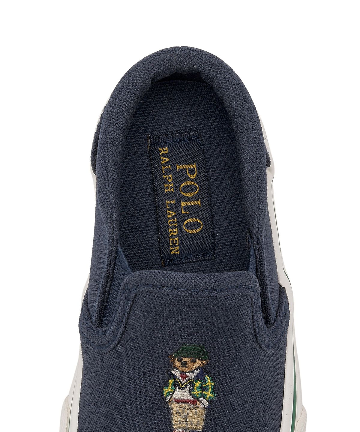 폴로 랄프 로렌 칠드런(POLO RALPH LAUREN CHILDREN) 남아 2-4세 키튼 폴로 베어 캔버스 슬립온 스니커즈 - 네이비