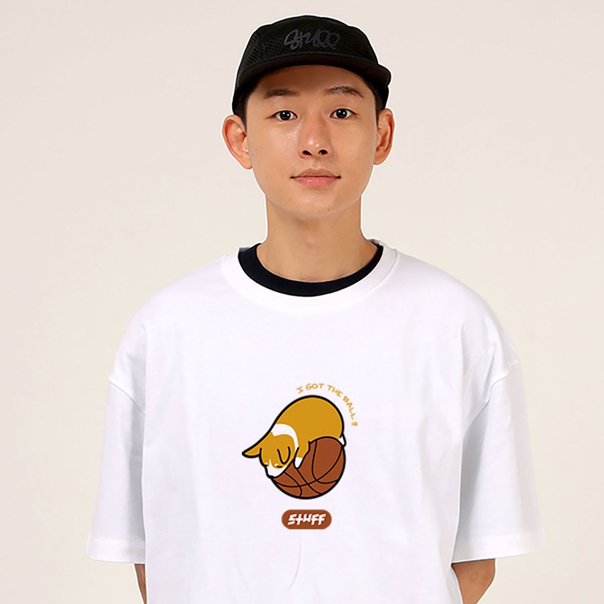 스터프(STUFF) 코기 IGTB 화이트 헤비 반팔티
